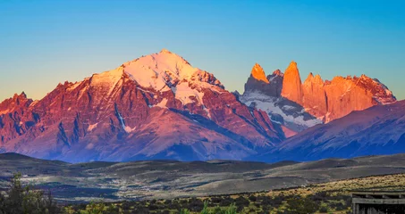 Fototapete Fitz Roy malerische Aussicht auf den Berg Fitz Roy in Argentinien, Patagonien