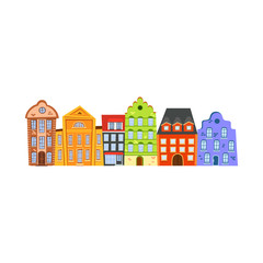 Vector design of city and polish symbol. Set of city and castle stock vector illustration.