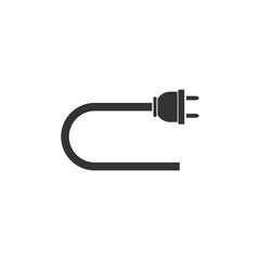 Plug Cable icon template black color editable. Plug Cable symbol vector sign isolated on white background. Simple logo vector illustration for graphic and web design.