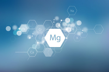 Magnesium and other essential minerals - obrazy, fototapety, plakaty