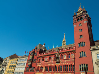 The Basel Town Hall is a 500-year-old building dominating the Marktplatz in Basel, Switzerland. The Town Hall houses the meetings of the Cantonal Parliament