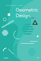 modern vibrant abstract memphis style background