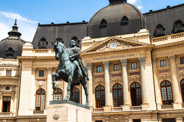 Building of Central University Library Carol I in a Bucharest, capital of Romania