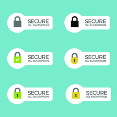 ssl certificate bar/ button with lock
