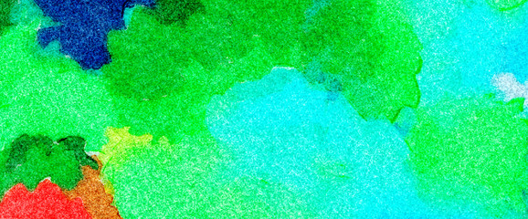 Color splash background design of fractal paint and rich texture on the subject of imagination, creativity and art. Stock. Watercolor hand drawing. Good for wallpapers, posters, cards or invitations