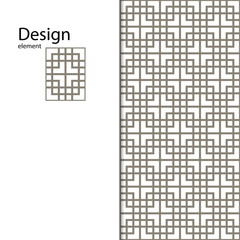 Fototapeta premium Traditional Arabic seamless geometric pattern for your design, laser cutting, stamping on leather, cardboard, paper. Interior design, graphic design. Drawing for sandblasting glass. Printing on fabric