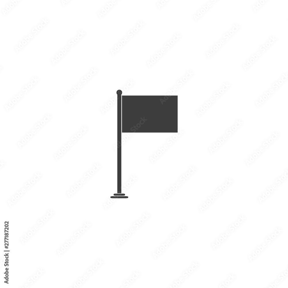 Poster Flag icon template black color editable. Flag symbol vector sign isolated on white background. Simple logo vector illustration for graphic and web design.