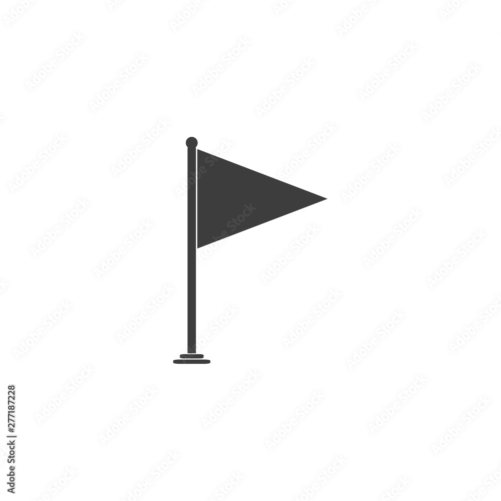 Poster Flag icon template black color editable. Flag symbol vector sign isolated on white background. Simple logo vector illustration for graphic and web design.