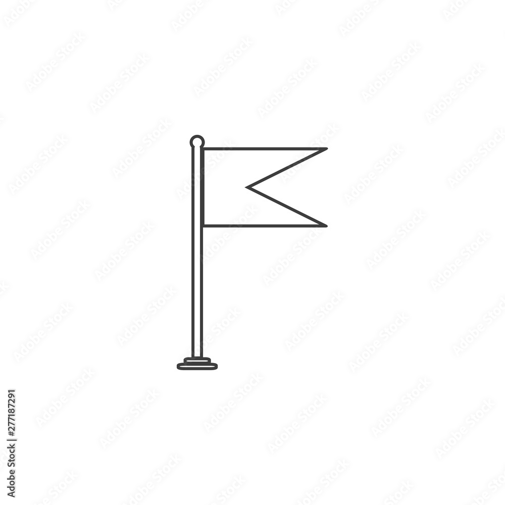 Poster flag icon template black color editable. flag symbol vector sign isolated on white background. simpl