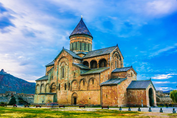 Svetitskhoveli Cathedral in Mtskheta, Georgia © monticellllo