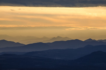 Vratsa mountain sunset