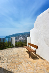 terrace with sea views