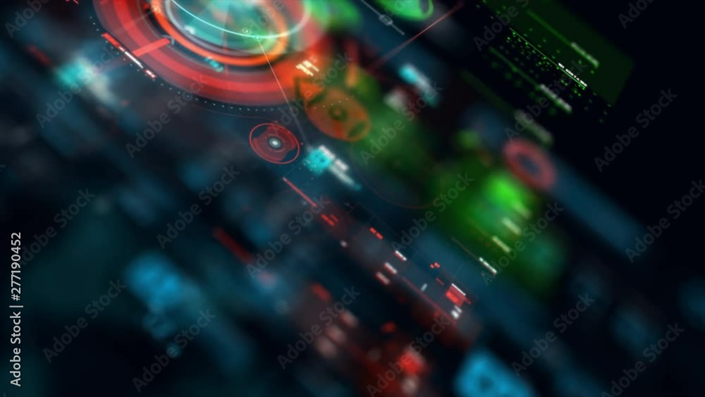 Poster target pointer and futuristic user interface hud gui digital text number element for cyber technolog