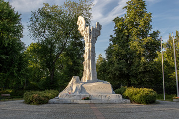Memorial monument to general Władysław Anders in Warsaw in Poland