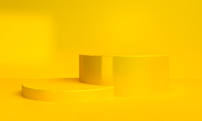 Geometric shape Minimalist abstract background, 3D render..