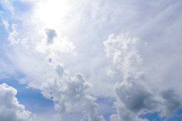 The nature of blue sky with cloud in the morning.