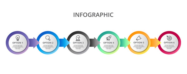 Vector Infographic label design with icons with options or steps. Infographics for business concept. Can be used for presentations banner, workflow layout, process diagram, flow chart and how it work