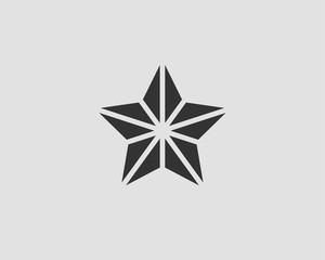 Obraz premium Star icon vector silhouette isolated on white background.