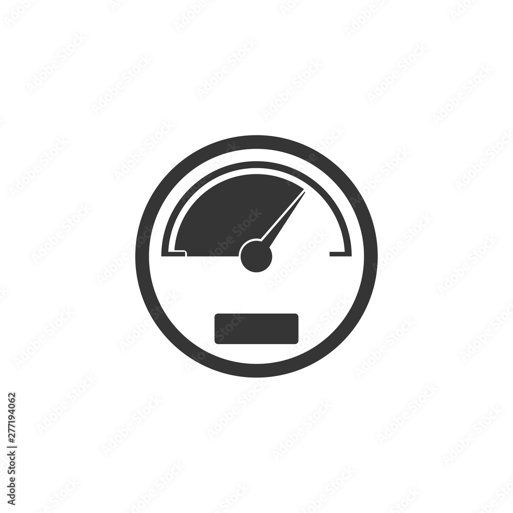 Aufkleber speedometer icon template black color editable. speedometer symbol vector sign isolated on white bac