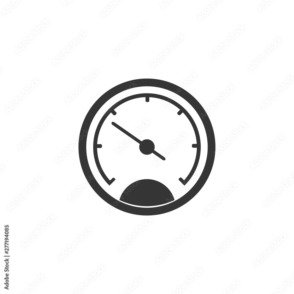 Poster speedometer icon template black color editable. speedometer symbol vector sign isolated on white bac