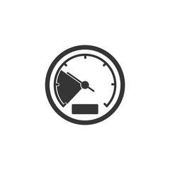 Speedometer icon template black color editable. Speedometer symbol vector sign isolated on white background. Simple logo vector illustration for graphic and web design.