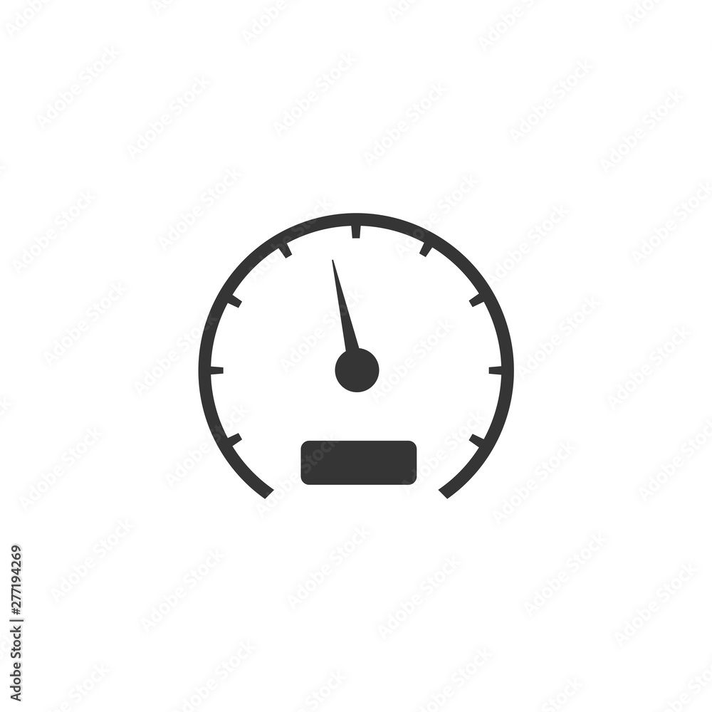 Aufkleber speedometer icon template black color editable. speedometer symbol vector sign isolated on white bac