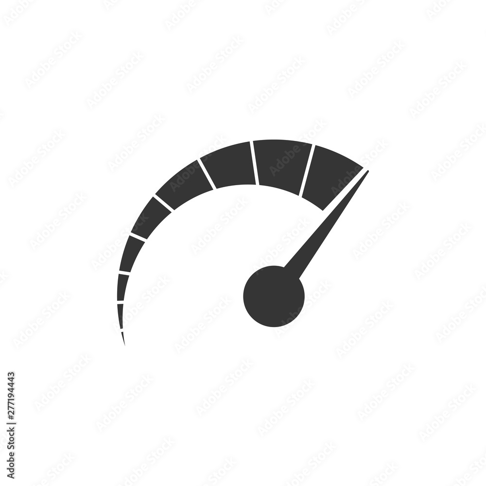 Poster speedometer icon template black color editable. speedometer symbol vector sign isolated on white bac