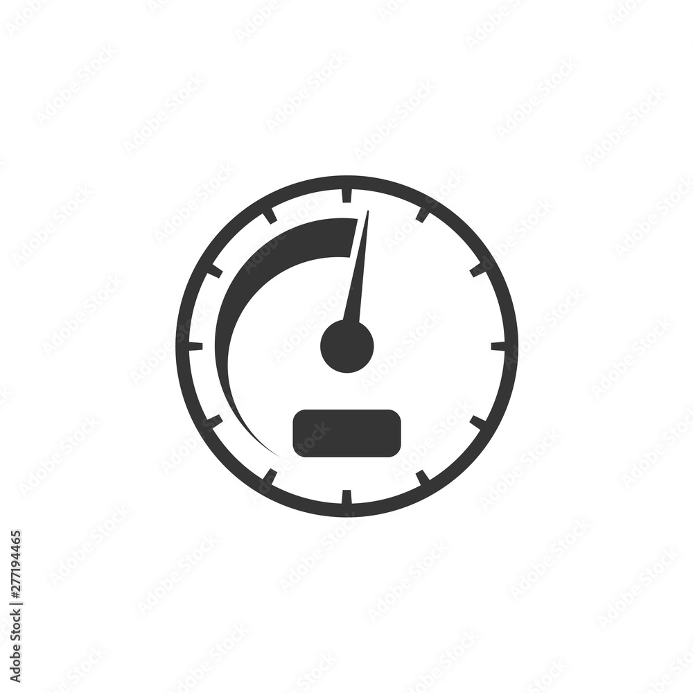 Poster speedometer icon template black color editable. speedometer symbol vector sign isolated on white bac
