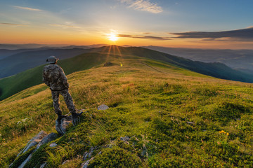 Summer landscape of the Ukrainian Carpathian Mountains, including the Borzhava Range.