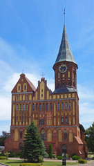 Fototapeta na wymiar Kaliningrad Cathedral on the island of Kant. Russia, Kaliningrad