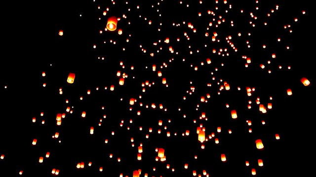 Floating of Thailand,china and Asia flying Lanterns