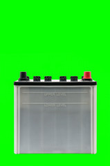 Car battery on a white background