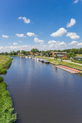 Canal between Echten and Hoogeveen cities in Drenthe, Netherlands