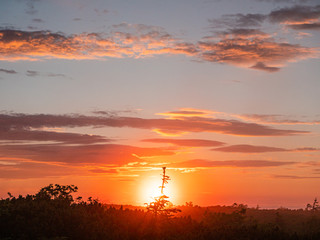 夕焼け 日の入り 雲海 登山