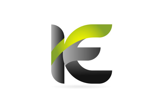 green black alphabet letter IE I E combination logo icon design