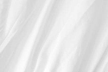 Close up of bedding White sheets with copy space.