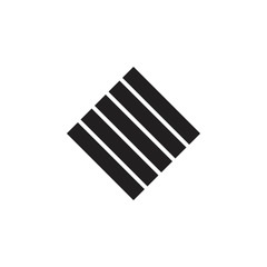 square stripes geometric logo vector