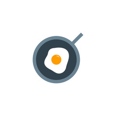 Fried Egg in Pan Isolated Logo