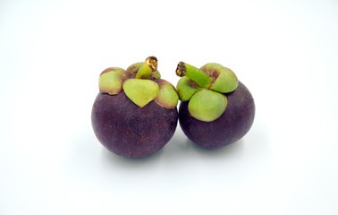 Organic Mangosteen isolated with cipping path