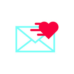 Love Letter Valentine Isolated Logo Vector 