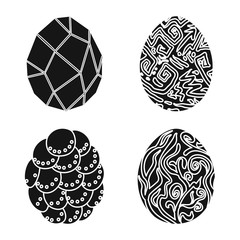 Vector illustration of fantastic and cute logo. Collection of fantastic and magic stock symbol for web.