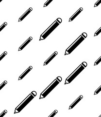 Pencil Icon, Pencil Seamless Pattern