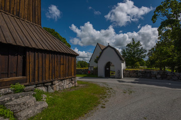 Fototapeta na wymiar Church at Härkeberga from 1300s, between Stockholm and Enköping