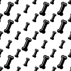 Dog Bone Icon Seamless Pattern, Bone Icon
