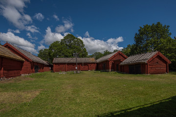 Household buildings for the Chaplain of H&auml;rkeberga from the 1800s, between Stockholm and Enk&ouml;ping