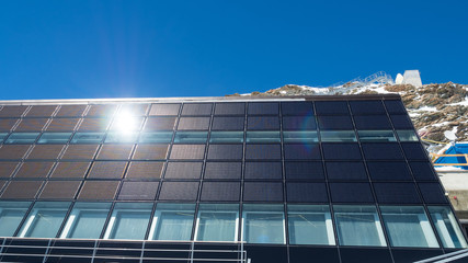 Solar panel collection energy from suna nd convert to electricity