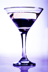 A martini glass on a white background