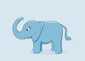 cute baby elephant illustration