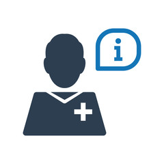 Doctor consulting information icon