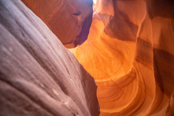 Antelope Canyon, near Page, Arizona, USA. Sandstone formations on Navajo nation